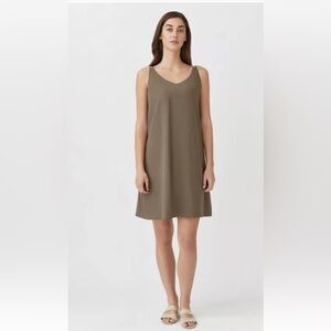 CUYANA Tencel Tie-back Olive Dress